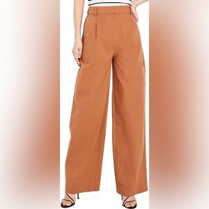 Wide-Leg Rust Pants